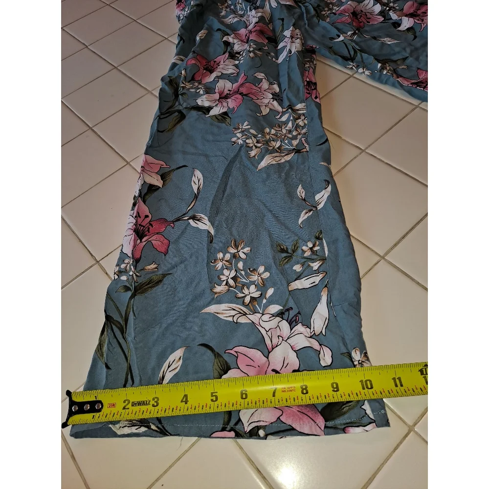 Women's blue and pink floral pajama pants size small - Picture 7 of 9